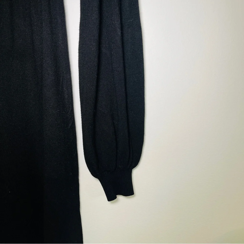 H&M- lightweight wool Black dress- Size S - Picture 7 of 12